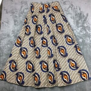 Anthropologie Maaike Maxi Skirt Womens 4 Mille Collines Pleated Lined Africa